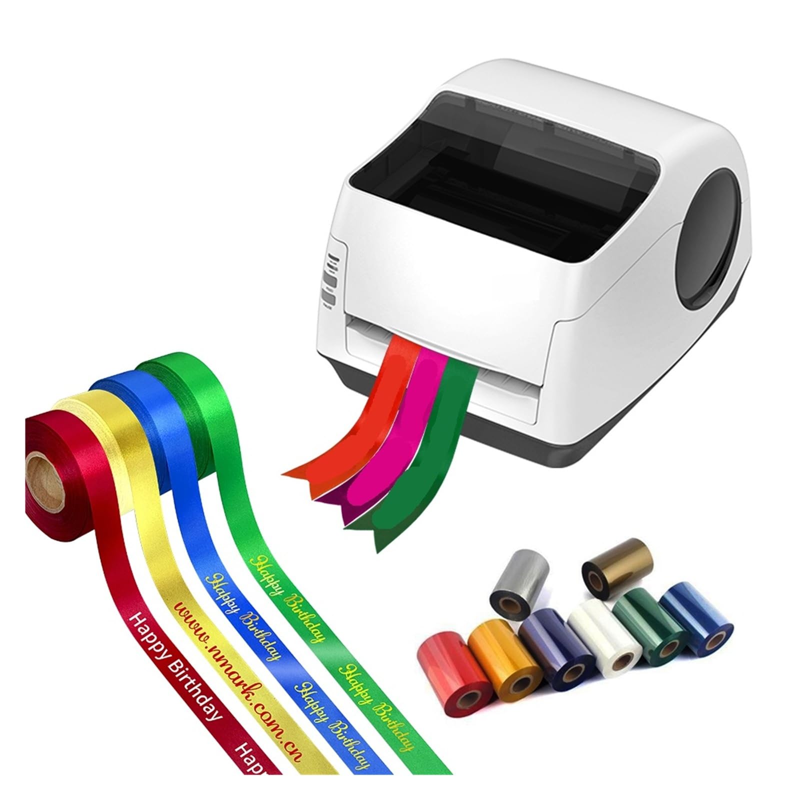 Dozownik Taśmy, Drukarka do folii cyfrowej Ribbon Hot Stamping Maszyna drukowania na wstążkach satynowych