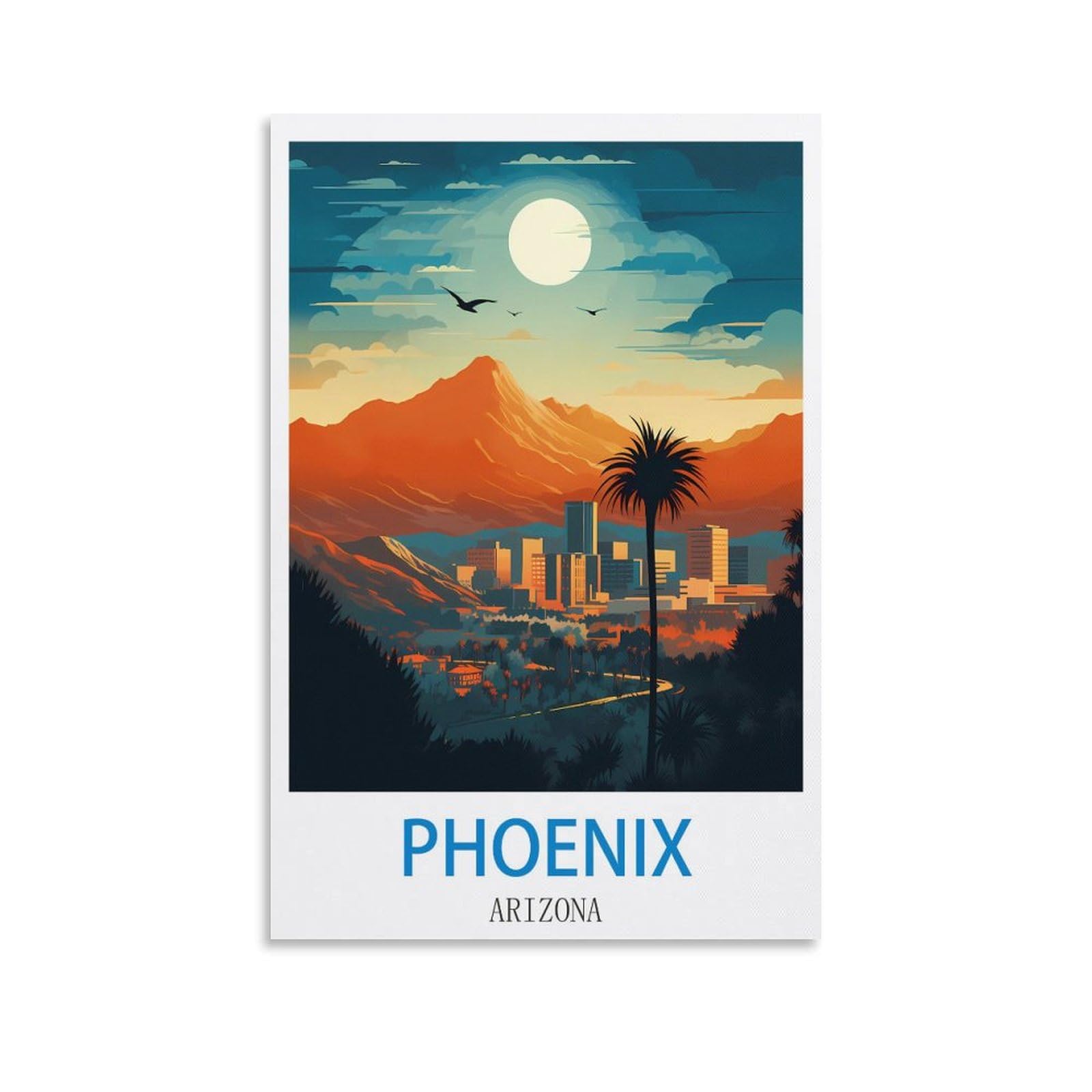 EZMLFA Diamond Painting Kits for Adults,Phoenix Arizonas 5D Diamond Painting Kit for Adults Beginners, DIY Full Round Drill Gem Art Kits for Home 40x40cm