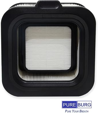 PUREBURG Replacement Filter Kit Compatible with Mila Air Purifier, H13 HEPA (with 2 filter Sock) Activated Carbon For Air Clean Dust VOCs Odor