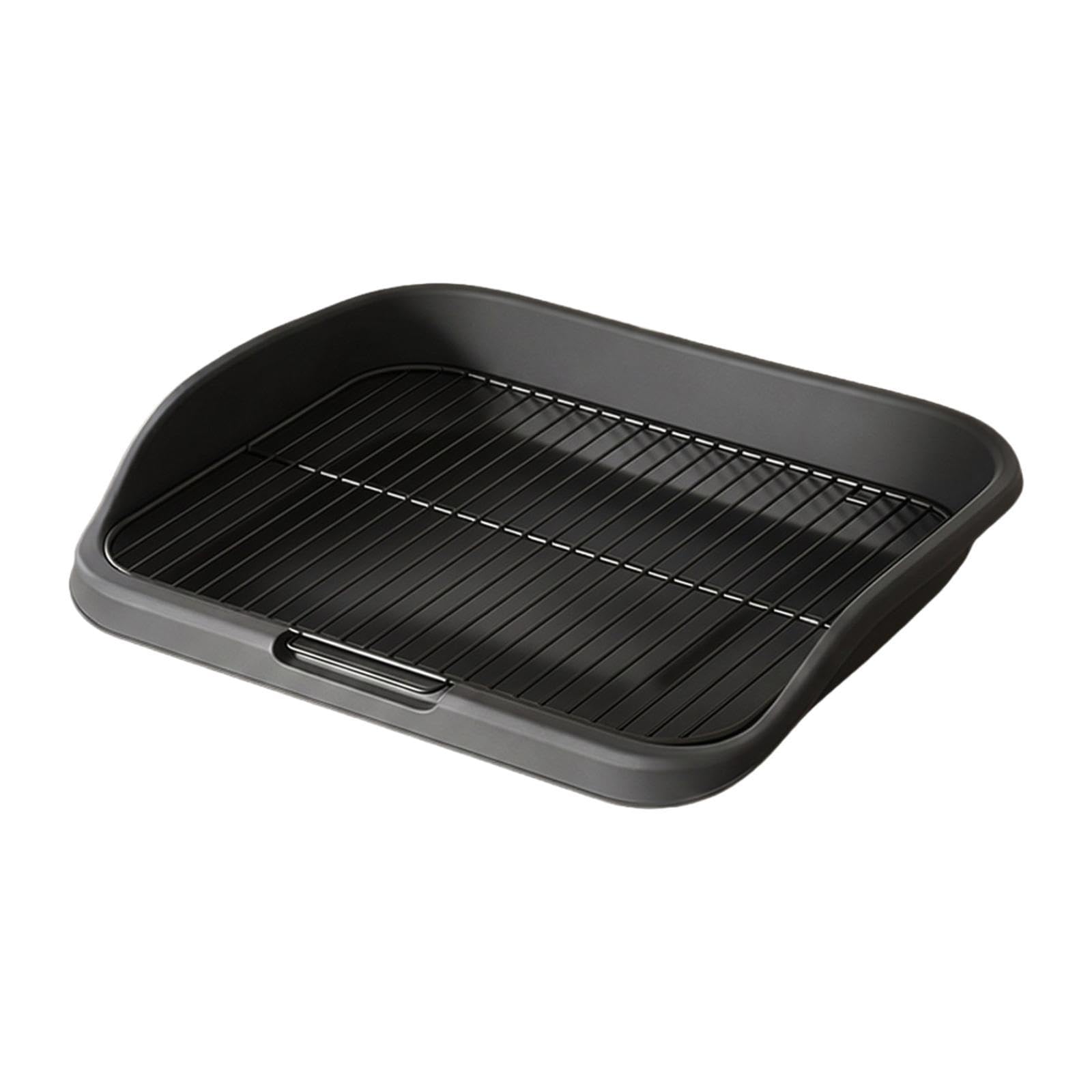 Plateau de toilette pour chien à grille lisse pour protéger les coussinets et éviter les fuites
