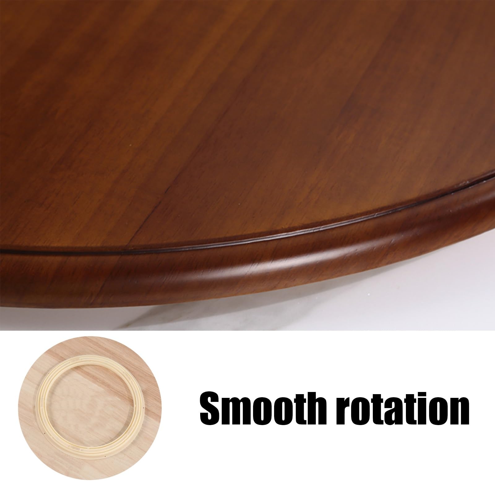 Vassoio da portata girevole a 360°, centrotavola in legno per tavolo, rotondo da 70 cm, versatile Lazy Susan per cena, cucina e feste, elegante finitura in legno