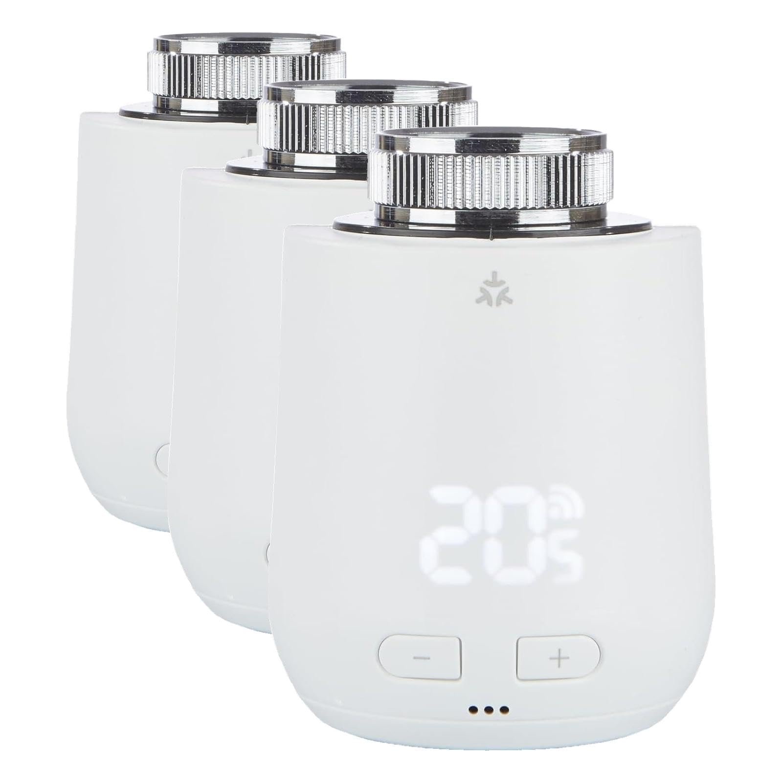 Eurotronic Comet Zero Matter, Energiesparregler mit Funkstandard Matter Over Thread V1.3 (individuell programmierbar, Alexa, Google, Apple & SmartThings kompatibel), Weiß (Packung mit 3)