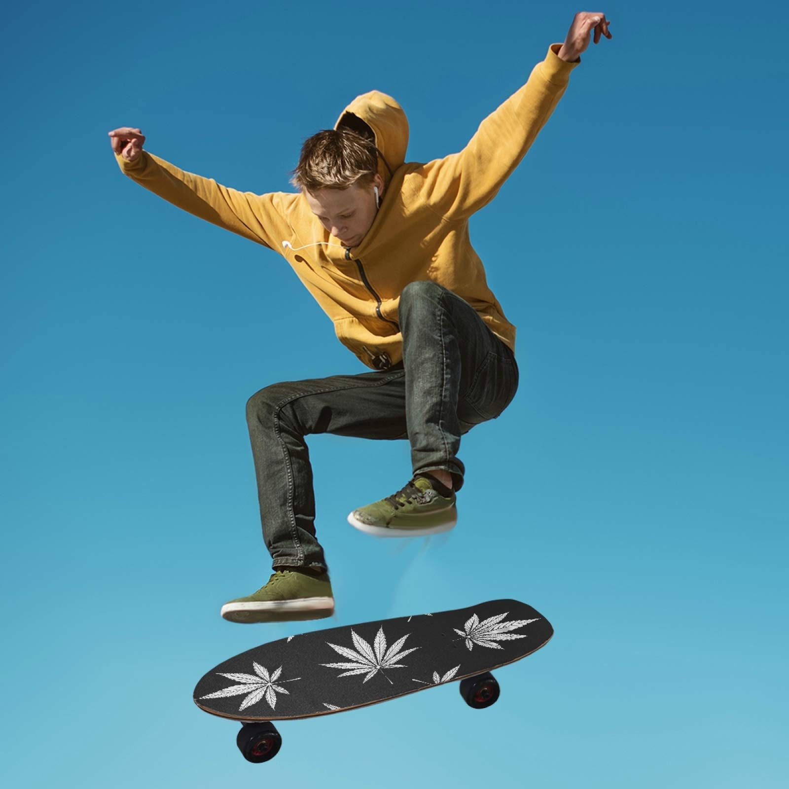 Nastro Grip Per Skateboard - 81x21 Cm, Nero, Antiscivolo, Per Longboard E Scooter - Foto 9