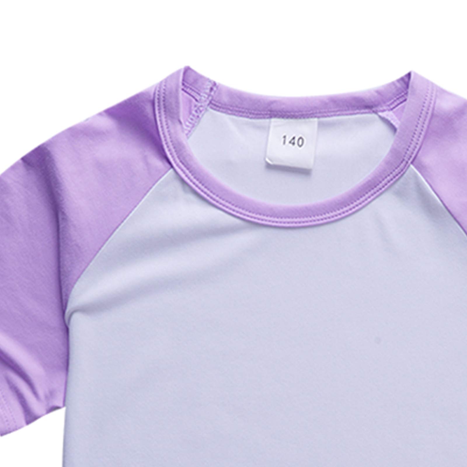 amropi Completo 2 Pezzi Ragazze Maglietta con Maniche Corte + Pantaloncini Estate Abiti Set Vestiti 2-13 Anni