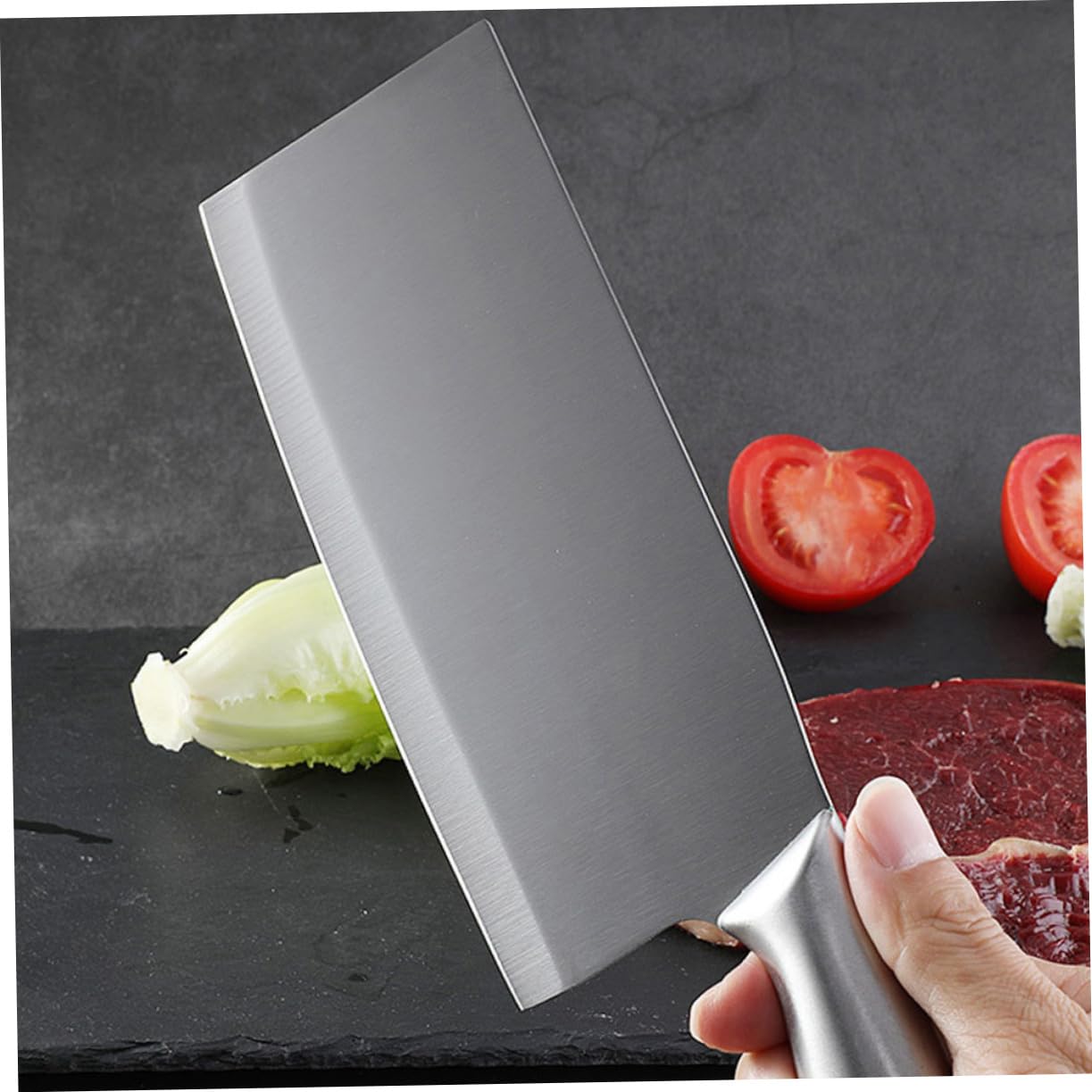 Cabilock Set Coltelli da Cucina Professionali 6 Pezzi in Acciaio Inox e Legno con Ceppo Resistente All'ossidazione e Spazio Salvaspazio per Uso Quotidiano
