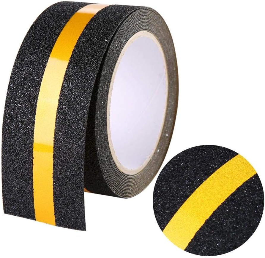 Anti Slip Traction Tape High Grip Adhesive Sticky Backed Safety Flooring Glow in Dark Stripe for Stairs Tread Step Clear (2 Inch x 59 Ft)