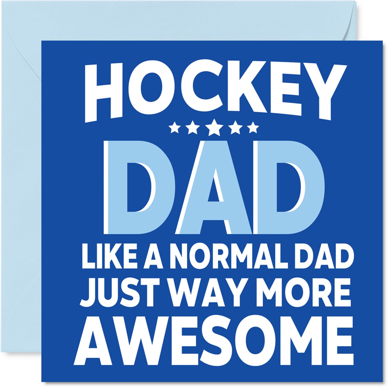 Hockey Birthday Card for Dad - Awesome Dad Sports - Happy Birthday Card for Men, 145mm Male Greeting Cards