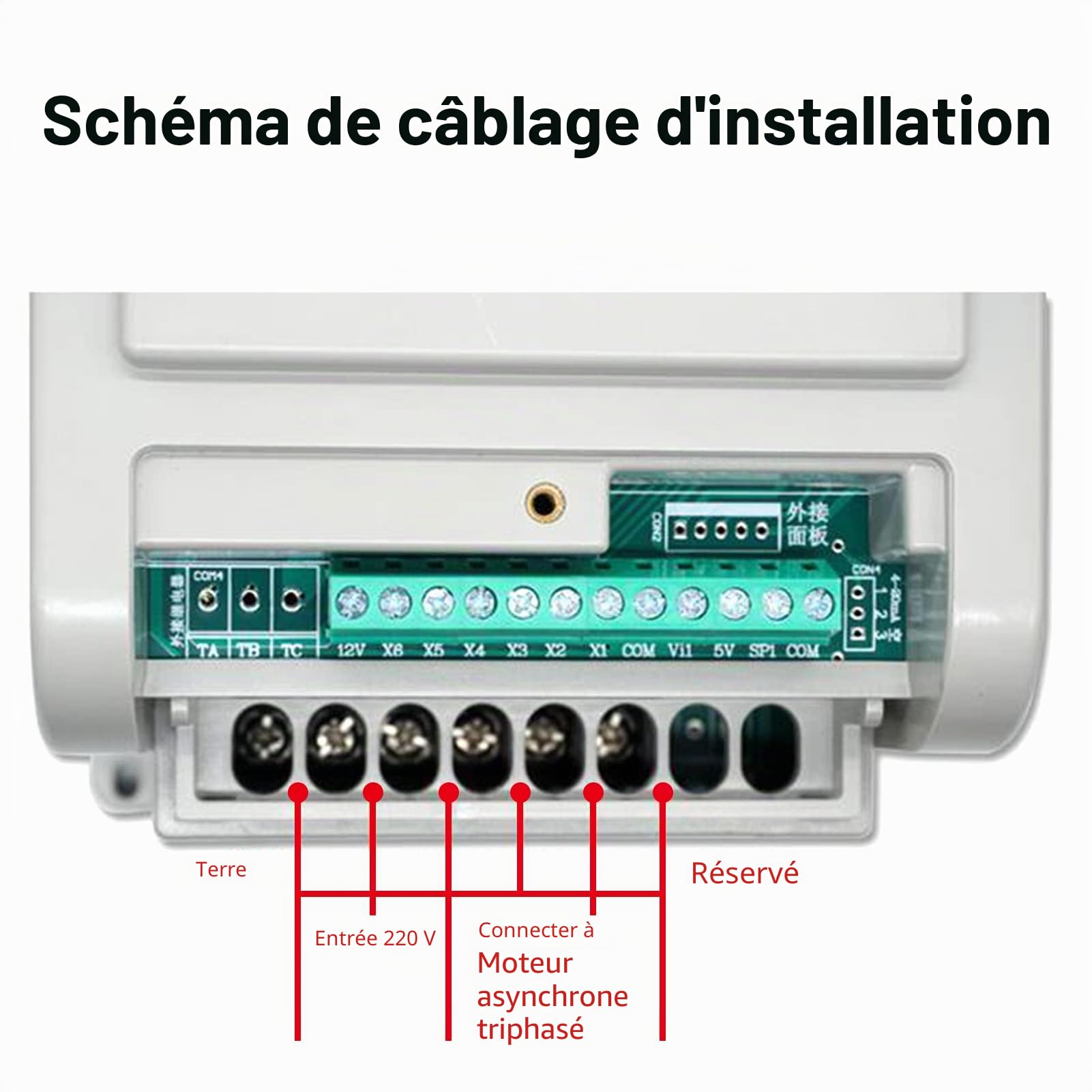 DeWin Variateur de Frequence, 220V AC Monophasé Variateur de Fréquence VFD pour Moteur Triphasé de 2,2 KW