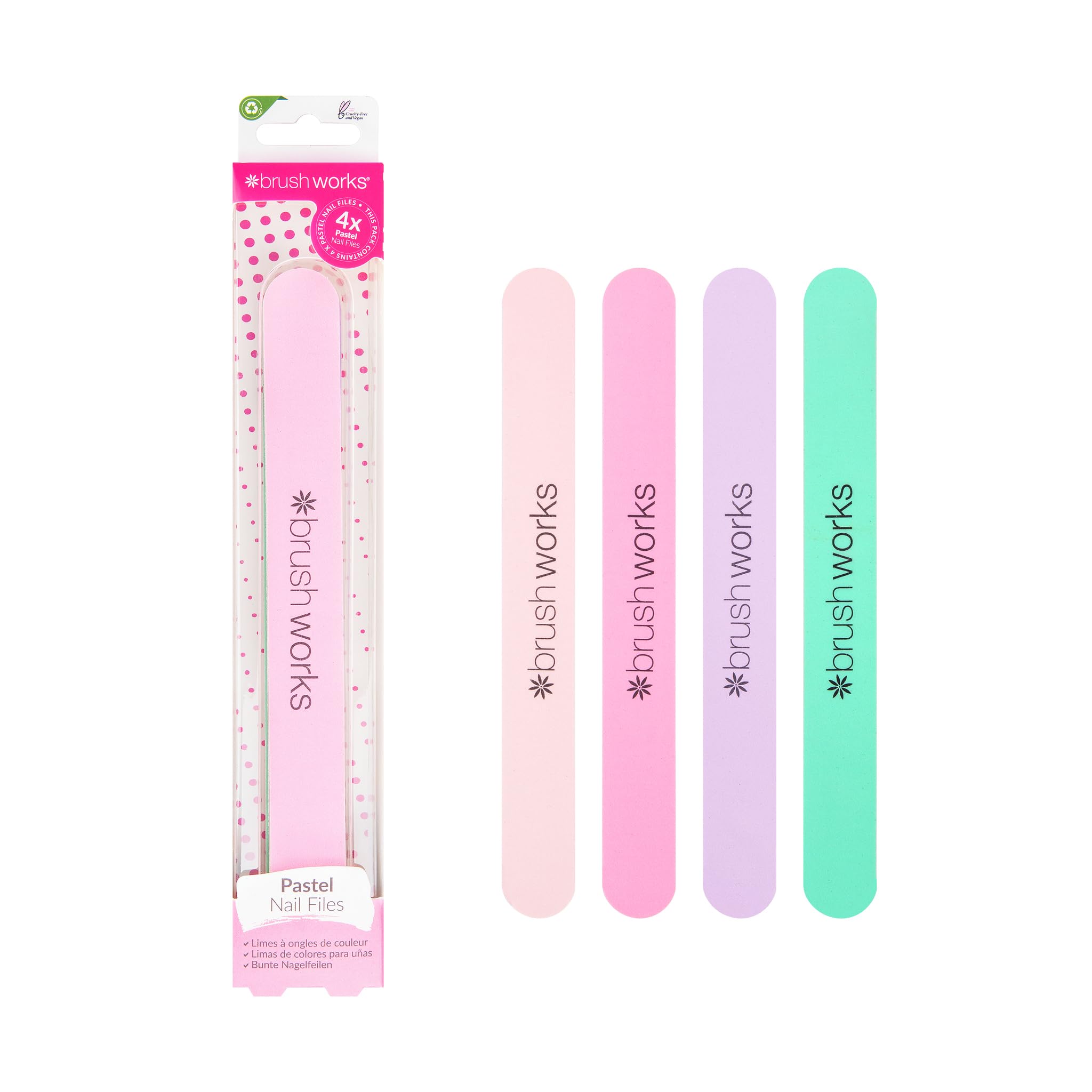 Brushworks Pastel Coloured Nail Files