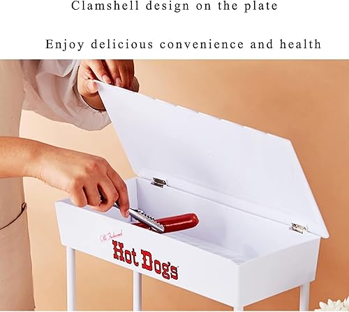 Miniatura 5 de Calentador para perros calientes, 4 pies de largo y capacidad de 6 bollos, rodillos de acero inoxidable, perfecto para salchichas de desayuno,