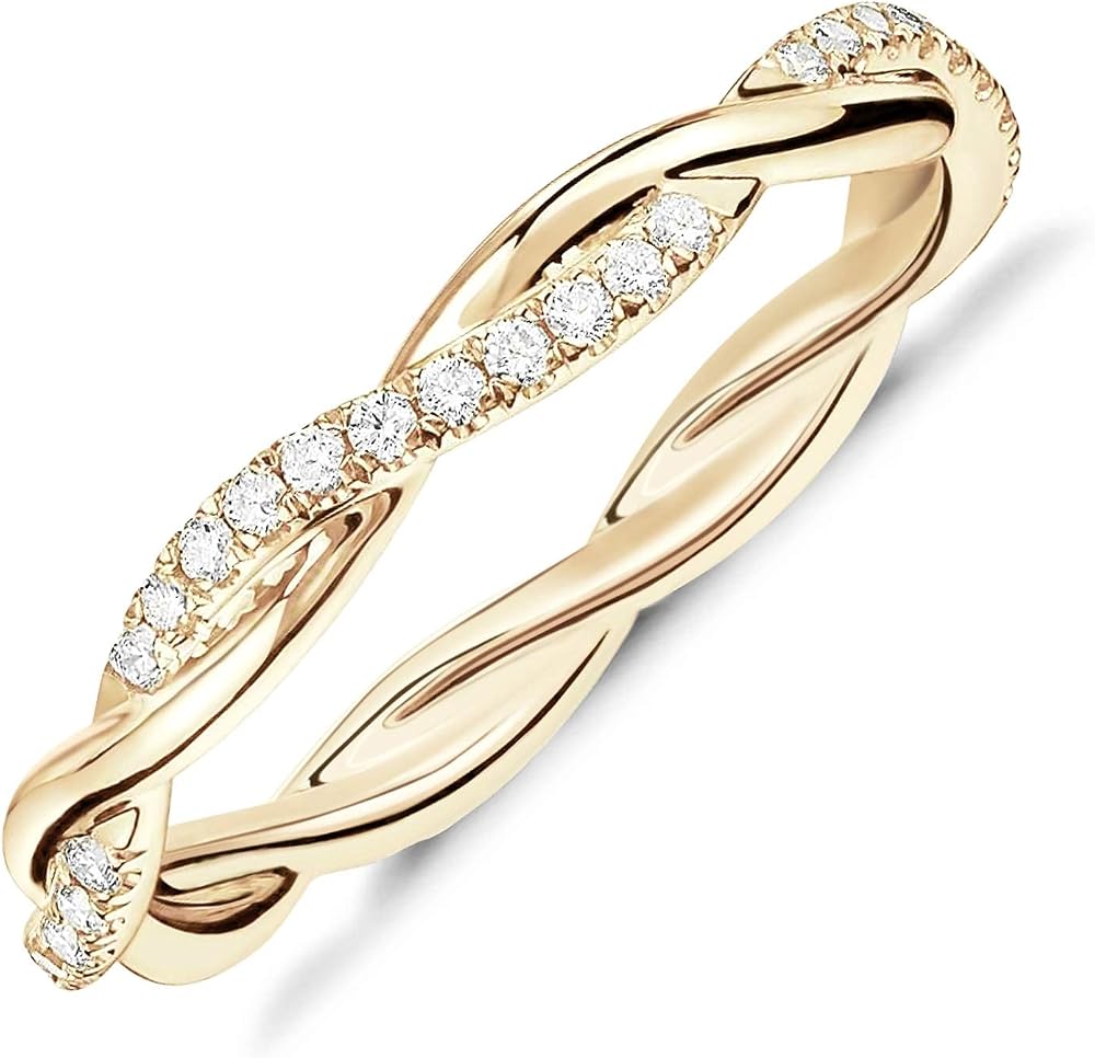 Dot Ring 2mm 925 Sterling Silver Wedding Band Cubic Zirconia Full Eternity  main image 4