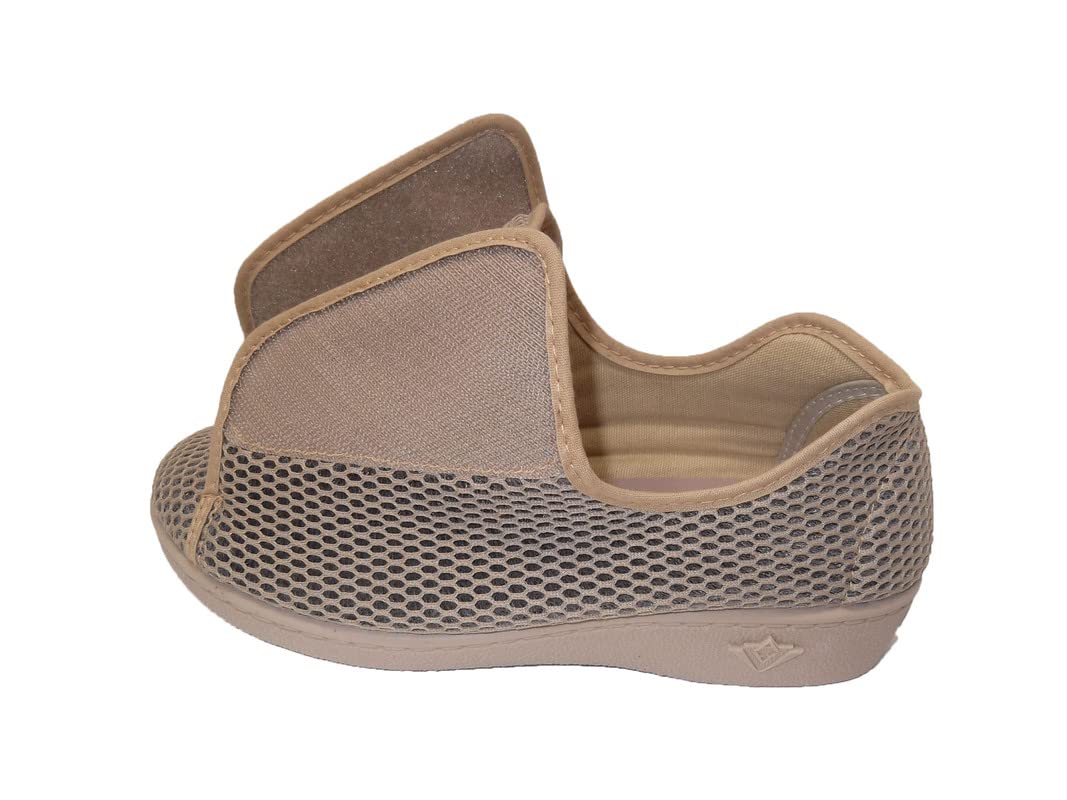 Zapatillas de Estar por Casa/Extra Ancha/Téxtil/Color Beige/Especial Pies con Vendaje/Ancho Especial/Hombre/Mujer/Talla