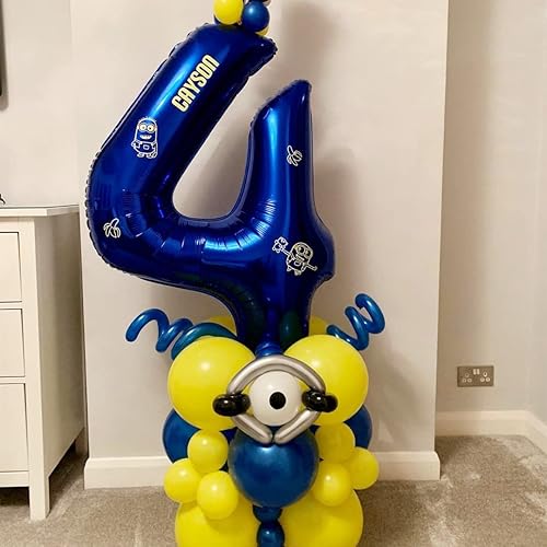 Vista 11 de Globos azul marino con el número 3, globos digitales de número 3 de 40 pulgadas, color azul oscuro, globos digitales grandes de Mylar para fiesta