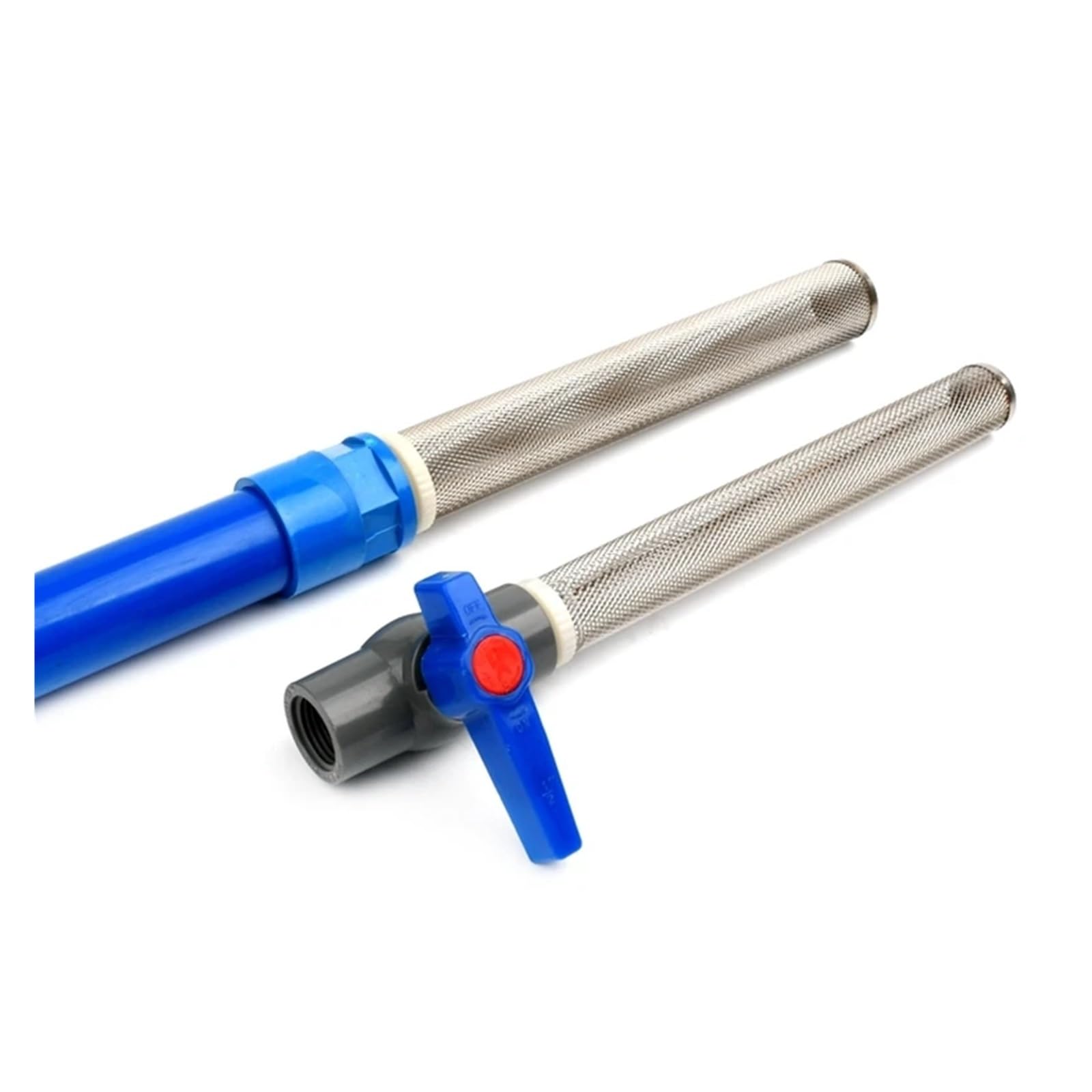 Filtro extendido de Acero Inoxidable 304 de 1/2" a 2,5", Manguera for Bomba de Agua de riego de jardín, Malla metálica for Limpieza de acuarios.(1.5 Inch Male,5 Pieces)
