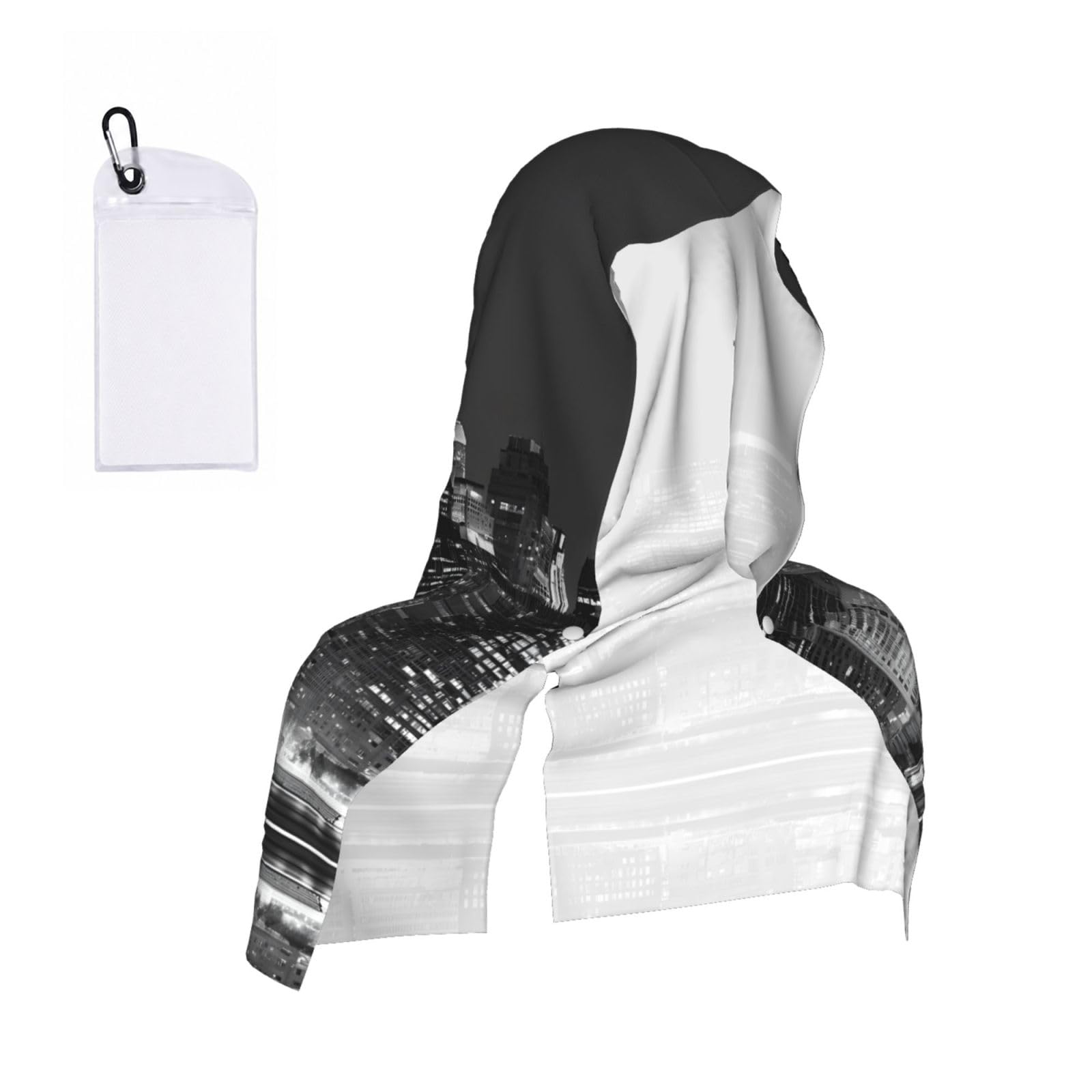 ESNAIUVCD New York Print Multifunctional Cooling Hoodie Bandana Portable Sweat Absorbing Design For Beach Workouts Exercise Heat Relief Accessories
