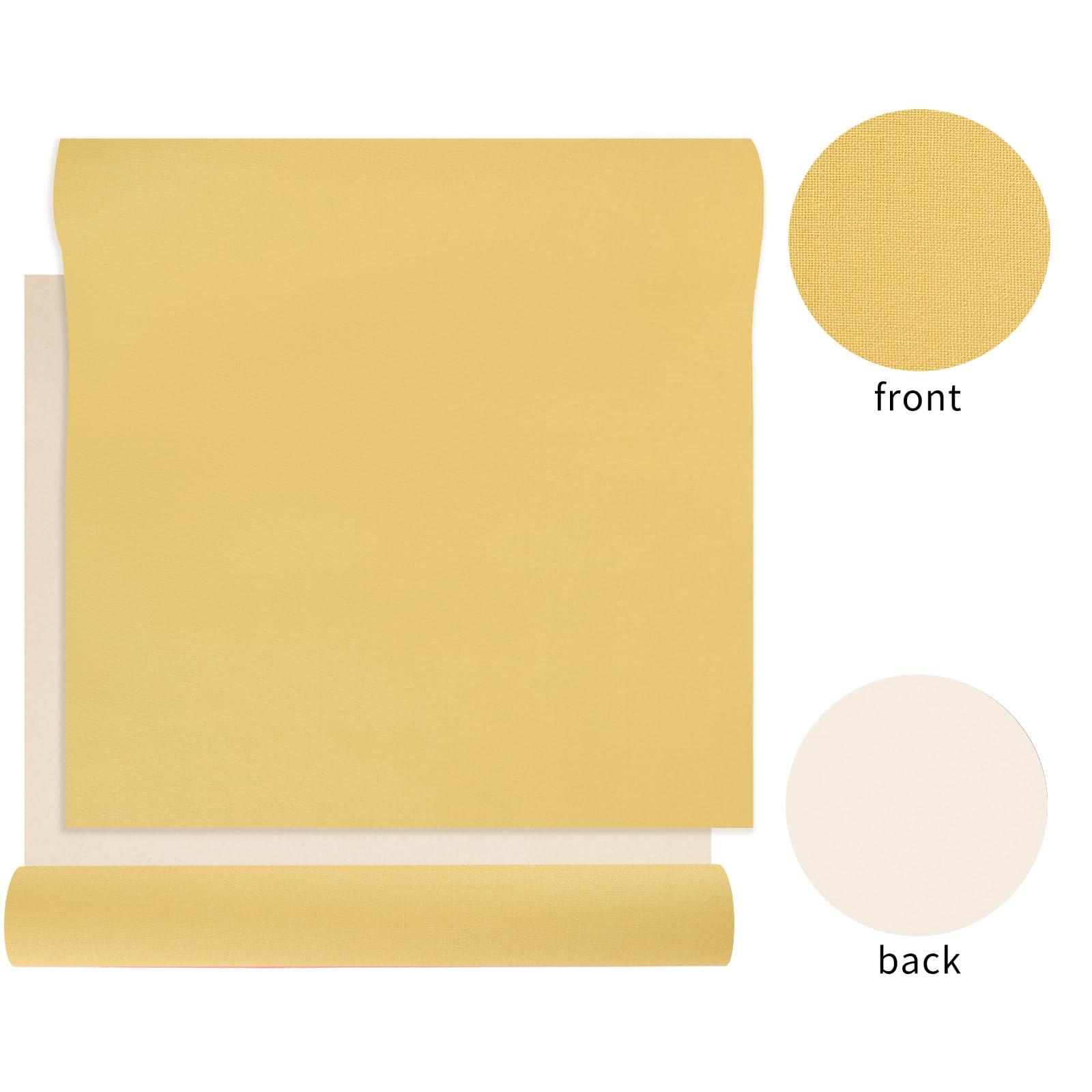 Wooqu Book Cloth, Fabric Surface and Paper Backed, Easy to Use, Strong, 17x29”, for Book Binding Lemon Yellow - Image 3