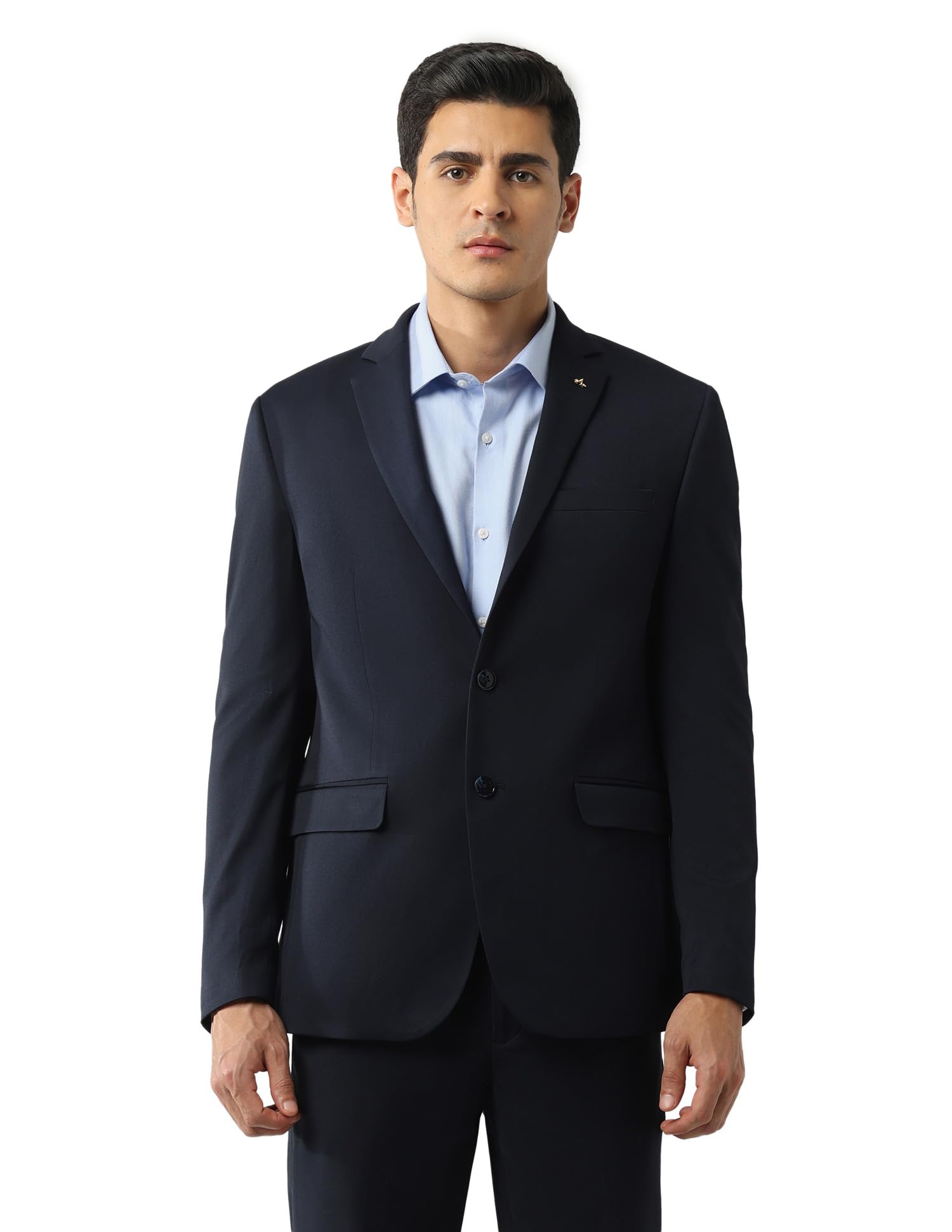 arrow Men's Tailored Fit Solid Blazer Dark Blue-picture-23