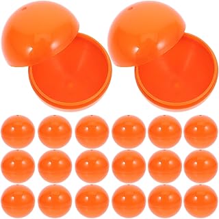 MAGICLULU 50 bolas huecas para rifa, pequeñas bolas rellenables sin número para recuerdos de fiesta de oficina, 3 cm, color naranja