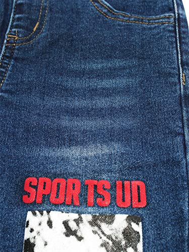 KIDSCOOL SPACE Kids Letters Printed Decor Elastic Waist Jeans4