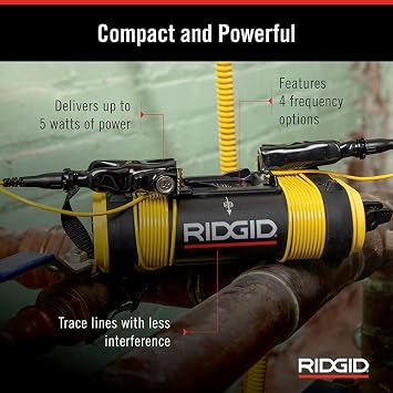 RIDGID 21893 SeekTech SR-20 Utility Pipeline Locator and Receiver & 21898 SeekTech ST-305 Line Transmitter, Line Tracer and Underground Line Locator,Yellow,S