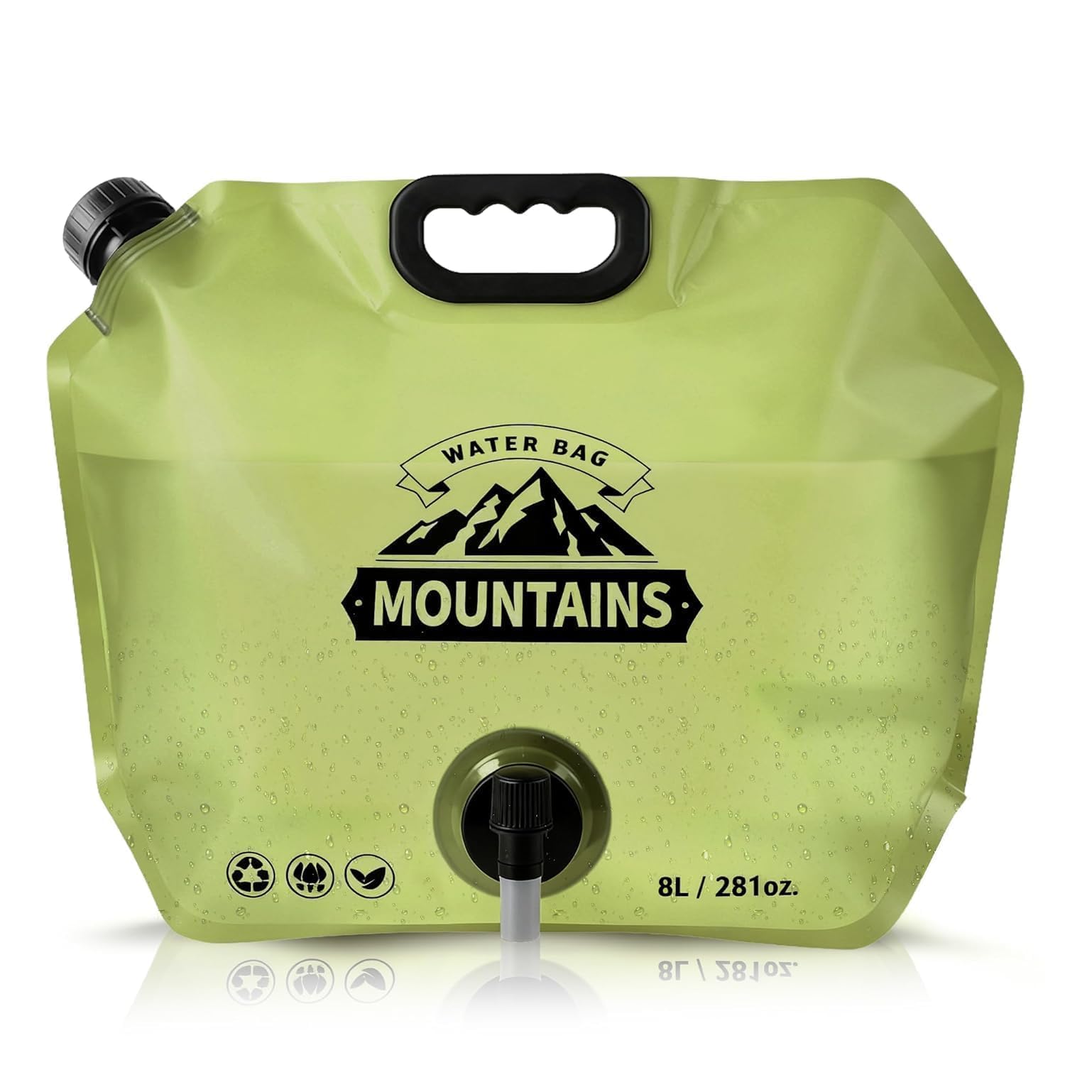 8L Foldable Water Storage Bag with Leakproof Tap & Handle | Portable Collapsible Water Container for | BPA-Free Reusable Water Carrier | Pack of 1-image-10