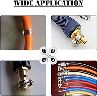 Vista 6 de Glarks Juego surtido de abrazaderas de manguera de engranaje helicoidal de acero inoxidable 304 de rango ajustable de 0.315-1.732 in, abrazadera