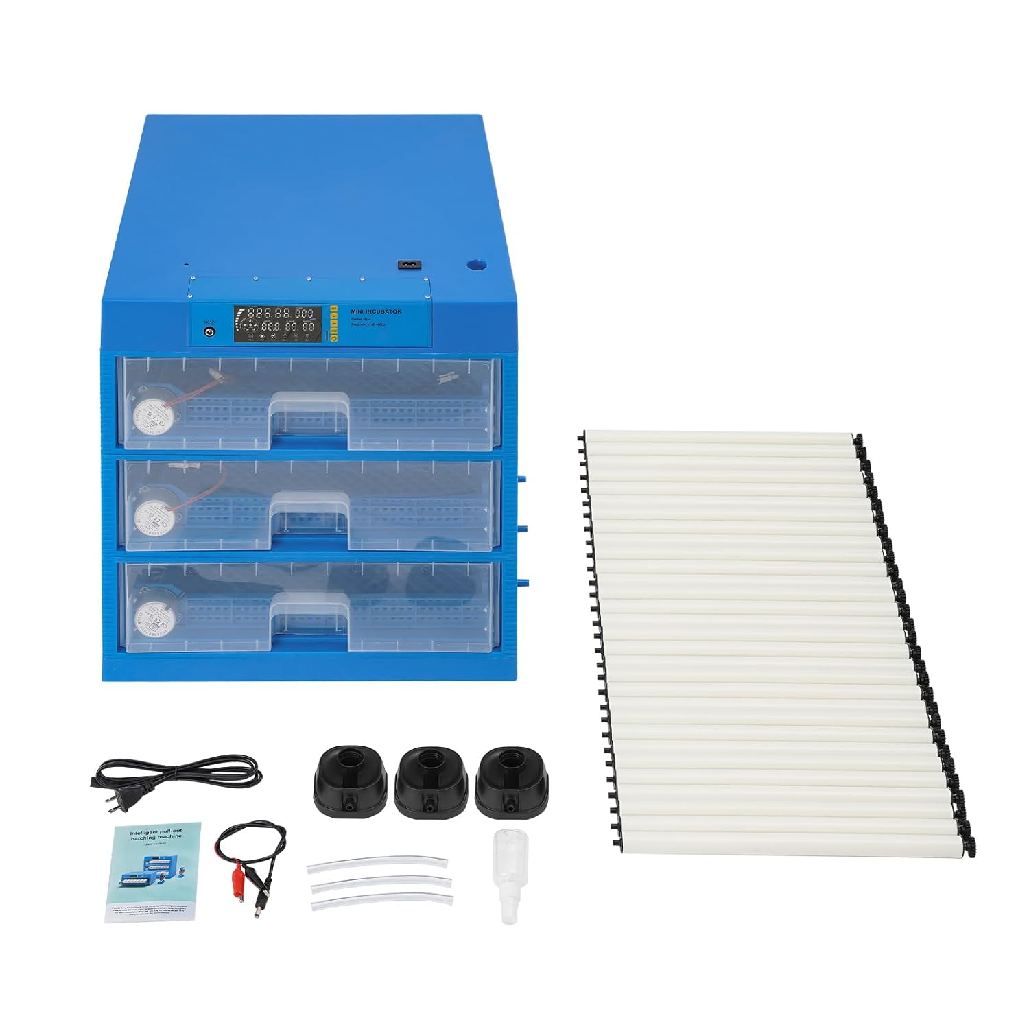 192 Eggs Incubator, Poultry Hatching Incubator with Automatic Temperature Control & Egg Turning, Automatic Dual Power Supply Incubator for Chick Quail Duck