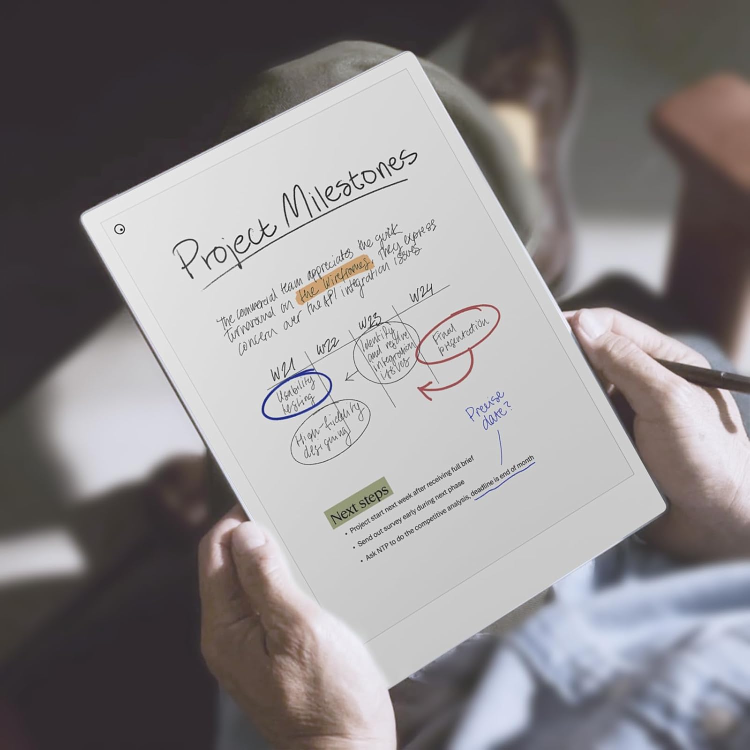 E NET-CASE Case for Remarkable Paper Pro, Premium PU Leather Book Folio with Pen-Buckle, Lightweight Magnetic Case with Auto Sleep/Wake for Remarkable Paper Pro 11.8" 2024 Released (Black-Notebook)