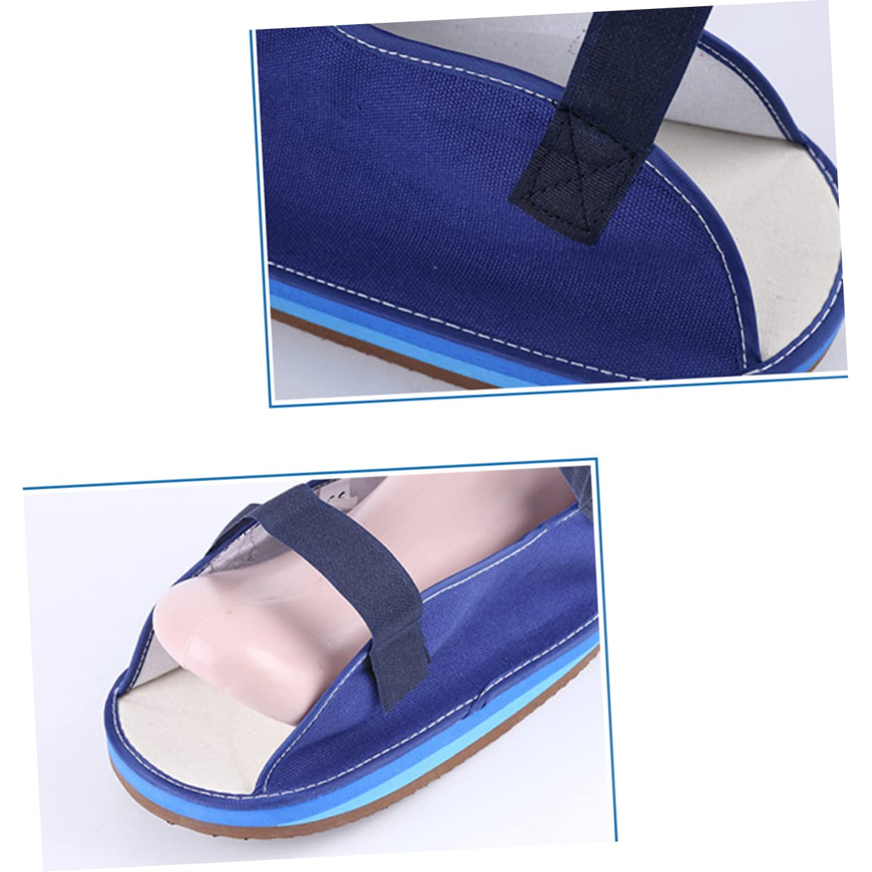 BCOATH Foot Fracture Gypsum Shoes for Broken Toe Protection Durable Supportive Footwear for Men Women S Blue for Post Injury and Comfort