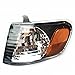 XIJIE - For 2001 2002 Toyota Corolla Halogen Set w/Corner Signal Headlights Headlamps Assembly Amber Reflector Black Housing Driver Left Side Passenger Right Side
