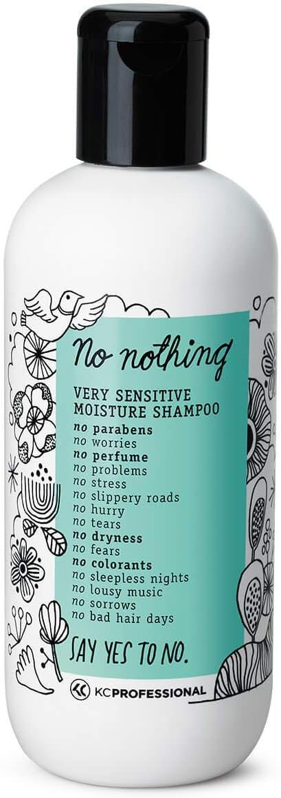 No nothingVery Sensitive Moisture Shampoo - 100% Vegan, Hypoallergenic, Fragrance Free, Paraben Free - 10.15 oz