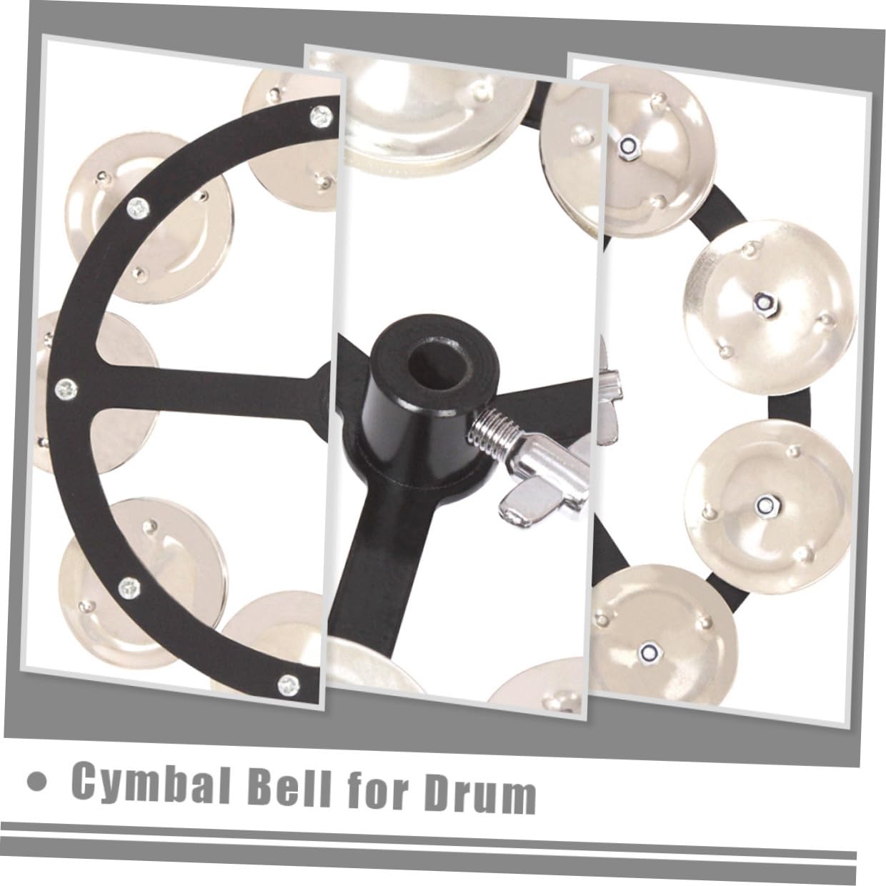 SUPVOX Cloche de Cymbale Accessoire Compact et Robuste pour Batterie en Cuivre Argenté Frappable et Piétinable pour Batteurs Débutants