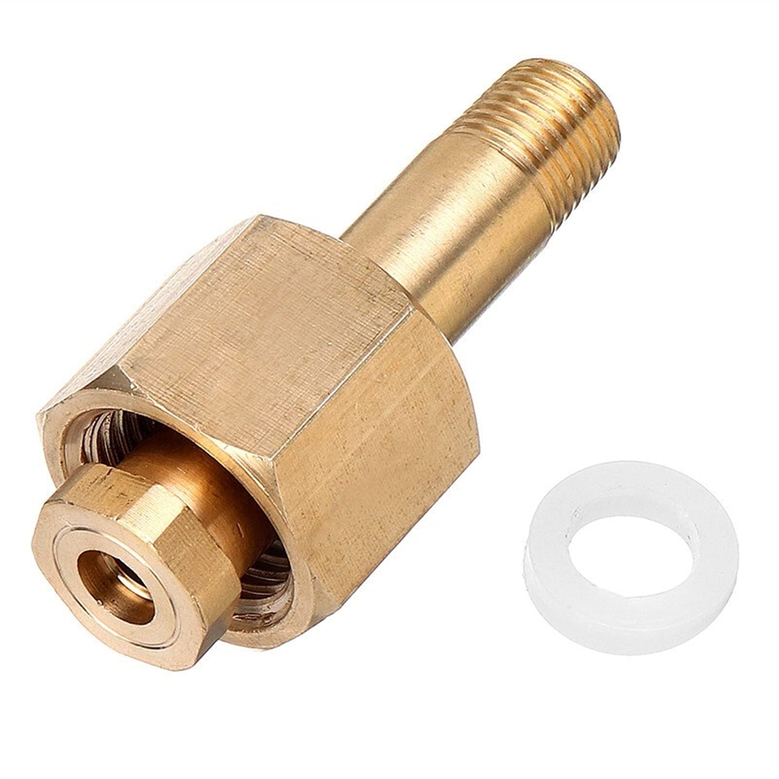 Xiaghua369 Onecolor 1Pc Din 477/ W21.8 Co2 Carbon Dioxide Regulator Valve Inlet Nut Nipple With Washer Brass Nut Washer Set Accessories Tool Parts