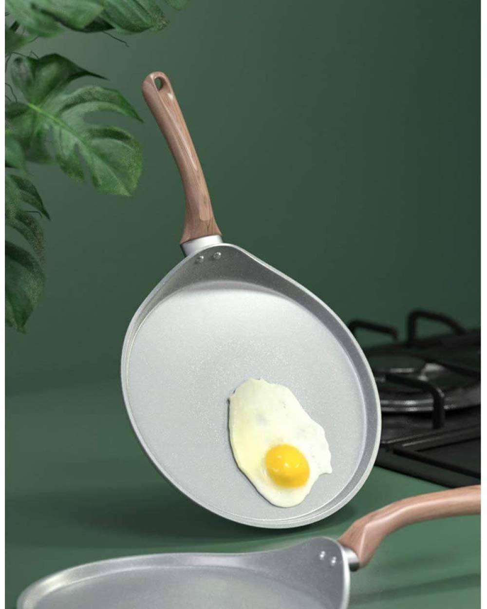 Panqueques, Tortilla, Inducción - Ø18cm, Ø22cm, Ø26cm Bandeja para crepes - Panqueques - Granito gris