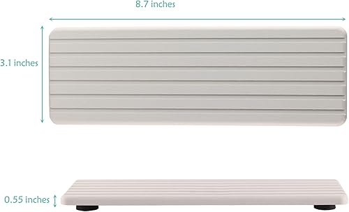 Miniatura 4 de NiuYichee 2 posavasos de diatomita absorbentes de agua (12.2 x 4 pulgadas), diseño ranurado, piedra absorbente de agua utilizada para jabones de