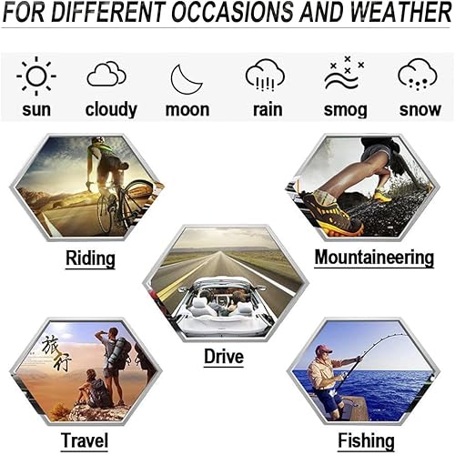 Miniatura 7 de Gafas de sol fotocrómicas polarizadas para hombres y mujeres gafas de visión nocturna para conducir ciclismo UV400 transición sombras