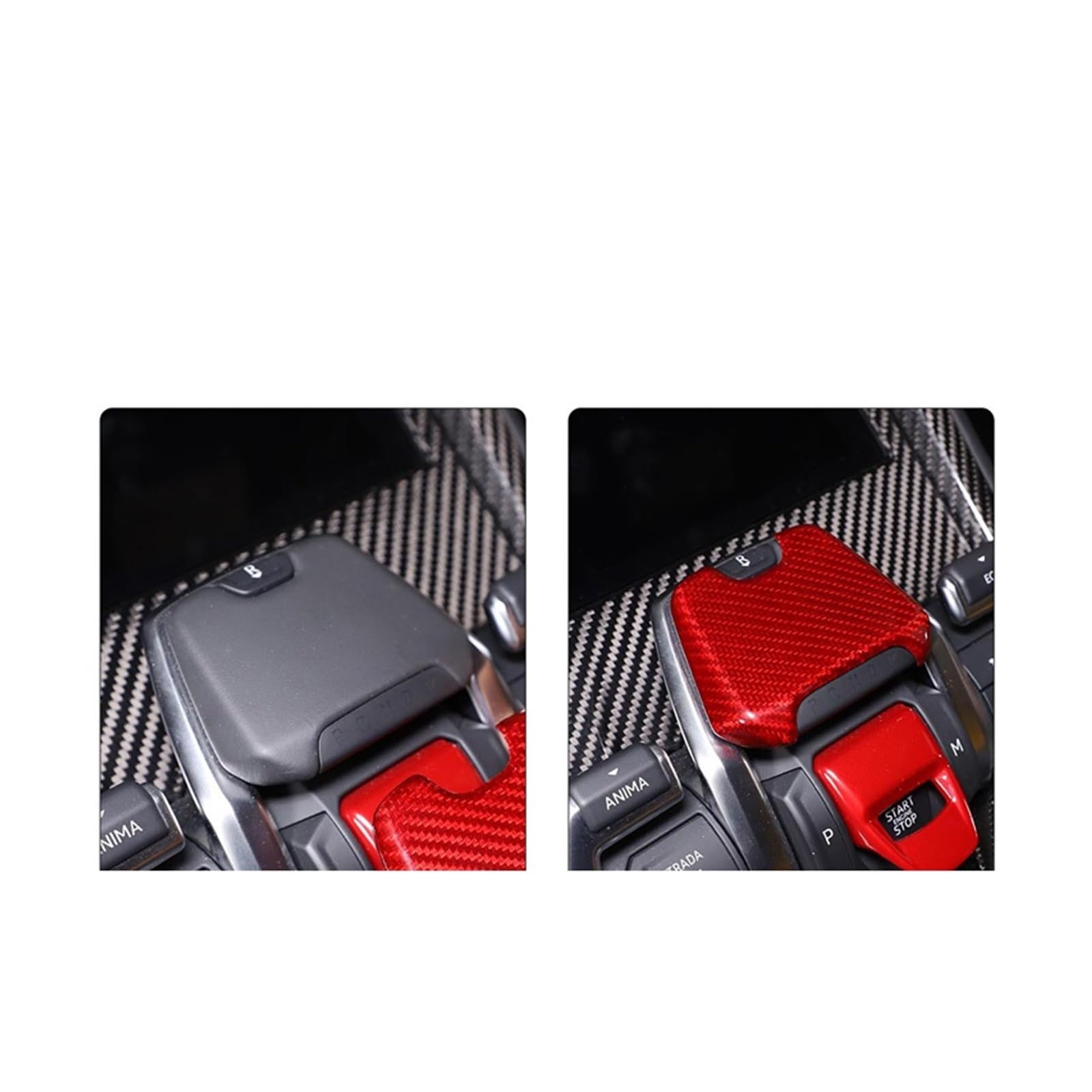 Compatibile con Il 2018-2023 Lamborghini Urus/Urus SE Auto P Gear Switch Copertura Decorativa in Fibra di Carbonio Accessori Interni automobilistici(Carbon Fibre)