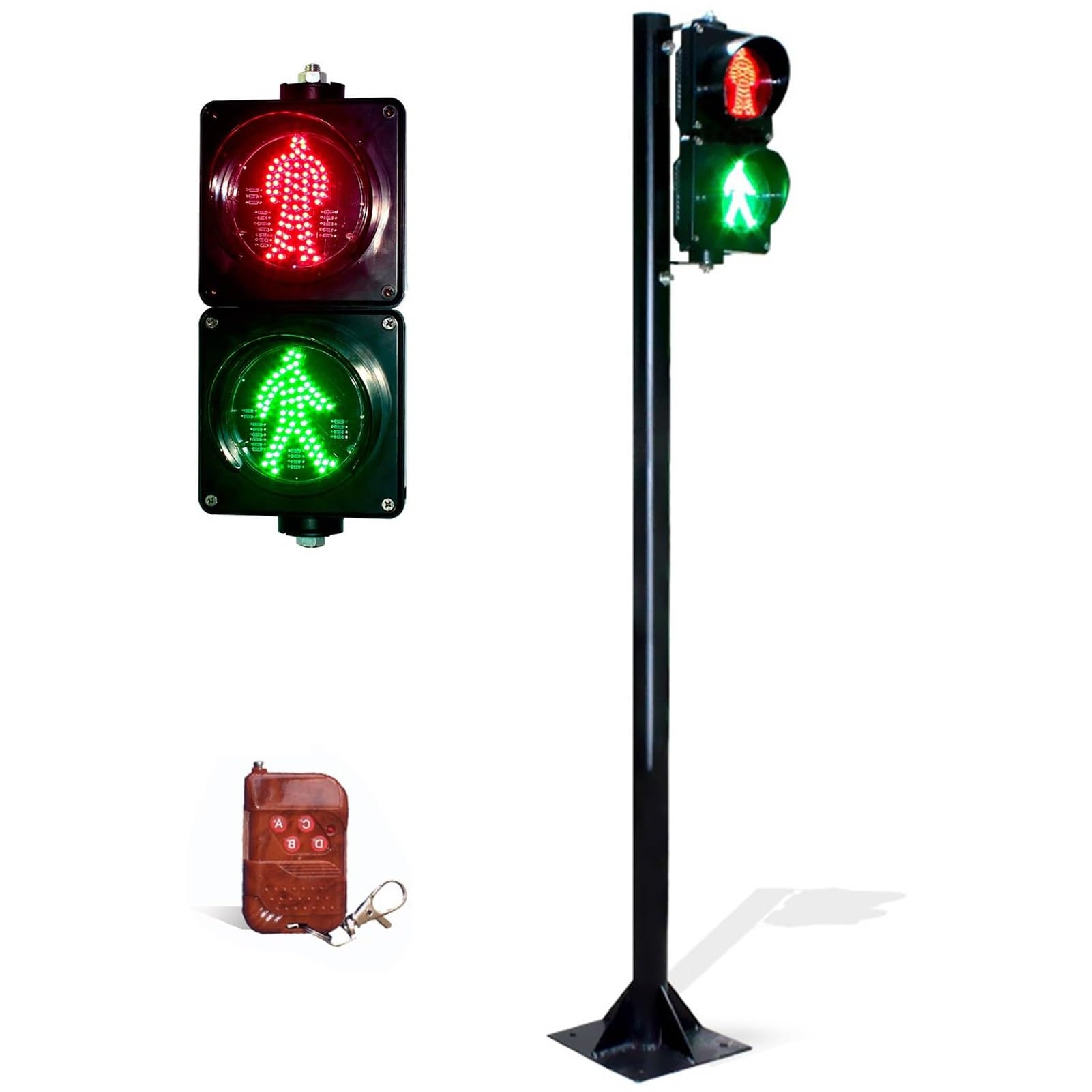Feux de circulation rouge vert LED 100mm avec télécommande pour quai