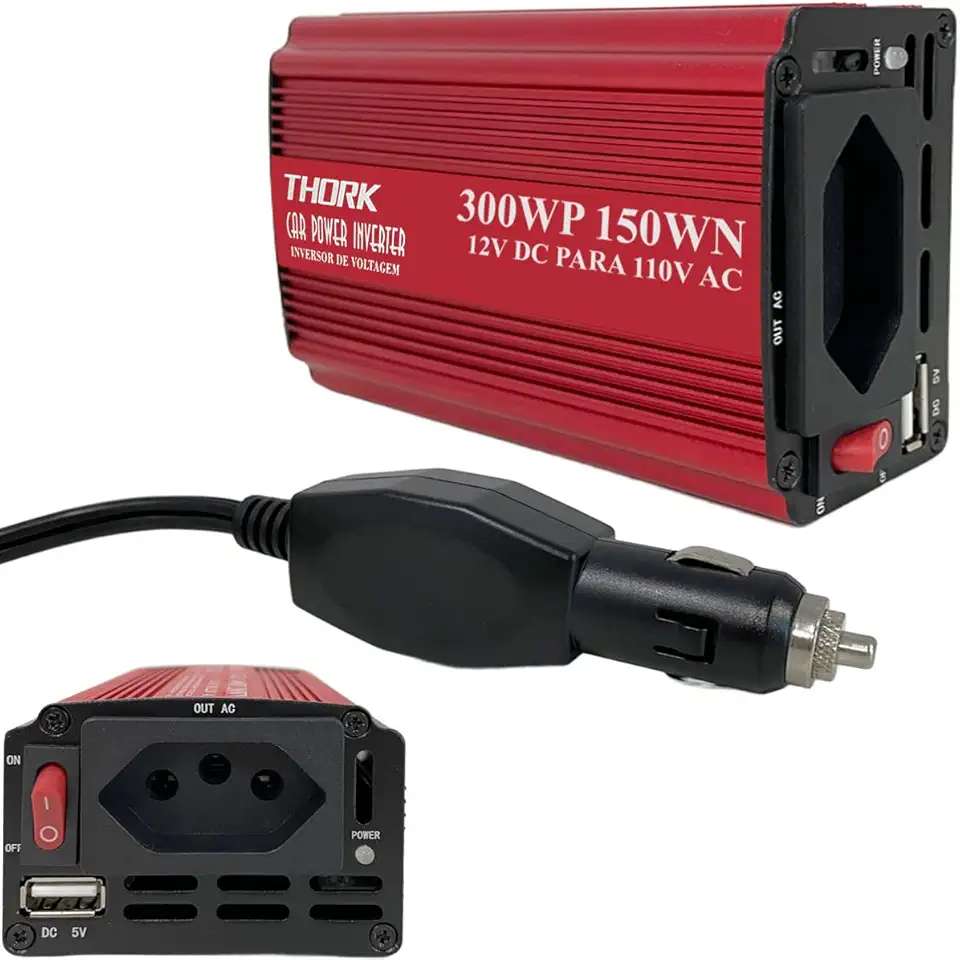 Inversor 12V Para 110V 300W Carro Automotivo Conversor USB