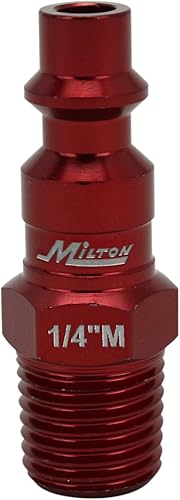 Miniatura 8 de Milton "ColorFit by Milton Kit de acoplador y enchufe (estilo M, rojo) - 14 pulgadas NPT (3 piezas)" (S-303MKIT)