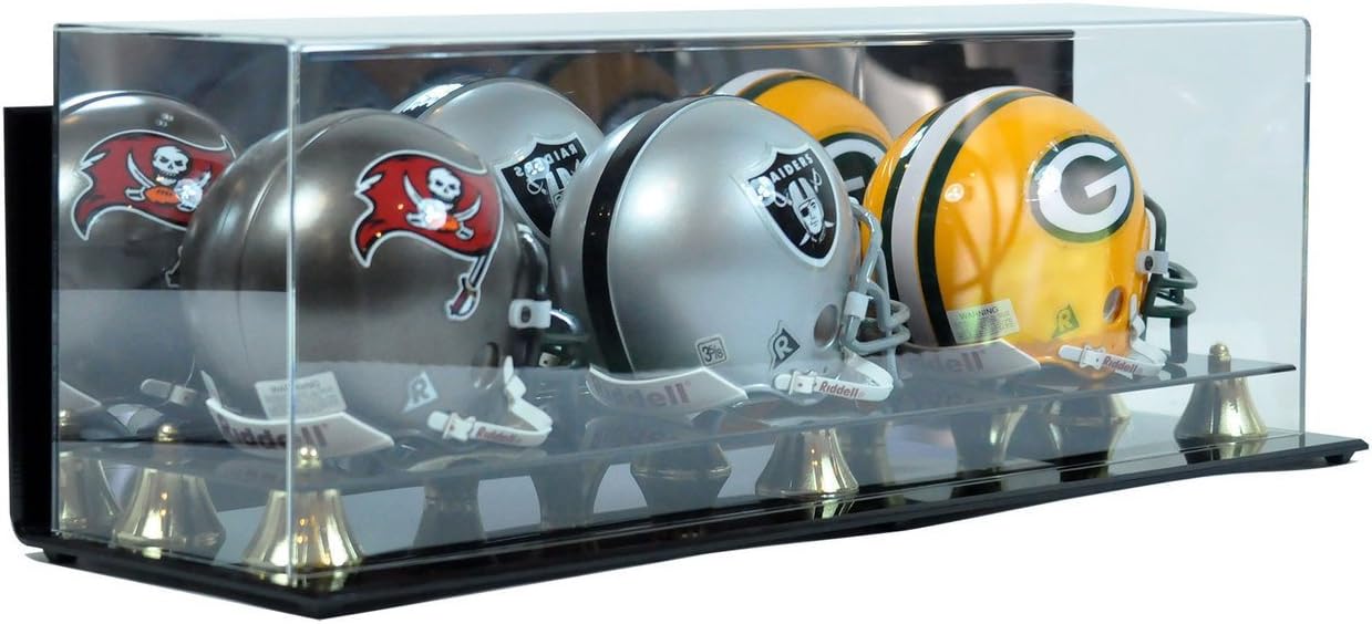Inc Generic League General Football Helmet Mini Triple Wall Mountable, Clear, One Size