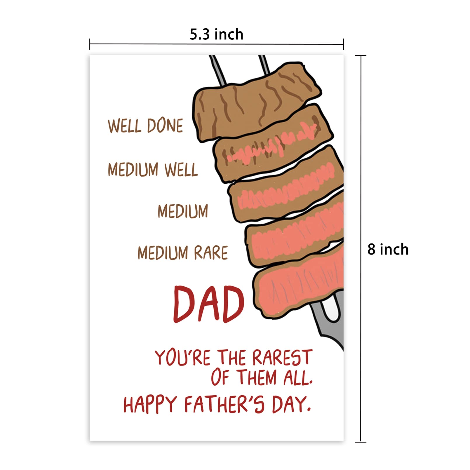 You're the Rarest of Them All Card for Dad Funny Father's Day Card Humorous Card for Dad Stationery & Office Supplies