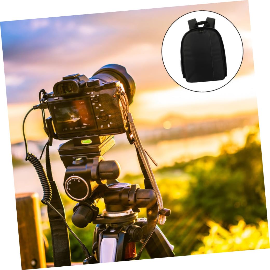 Zaino per Fotocamera DSLR in Nylon Spugna Antiurto Borsa Portaoggetti Portatile Tasche Laterali Zaino da Viaggio Versatile per Escursionismo Campeggio e Uso Quotidiano