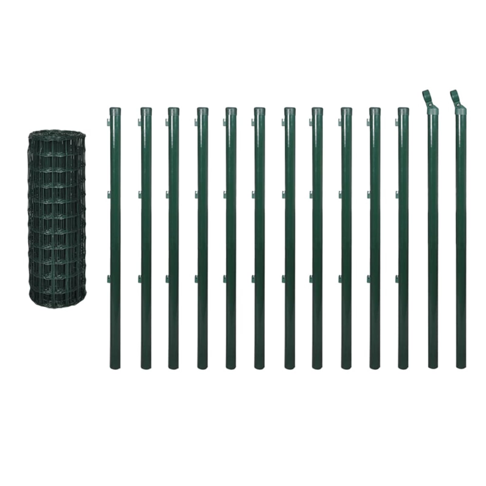 Euro Fence - Cerca de acero de 25 x 0,8 m, tela verde para gallinas, alambre soldado, para valla de red de pájaros, malla de conejo, valla de serpiente, malla de aves de corral, malla de jaula