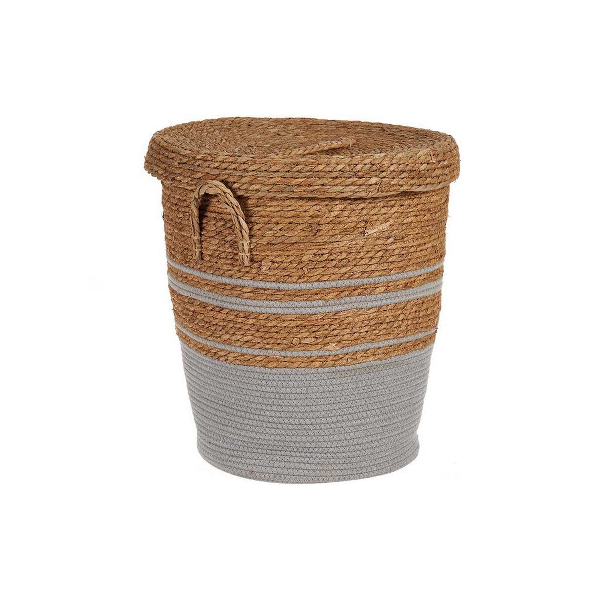 Gift Decor Cesto Gris Marrón Algas Marinas (43 x 49 x 43 cm)