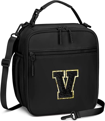 Miniatura 32 de Lonchera inicial aislada para niñas y niños, regalo para regreso a clases, bolsa de almuerzo reutilizable a prueba de fugas con correa ajustable