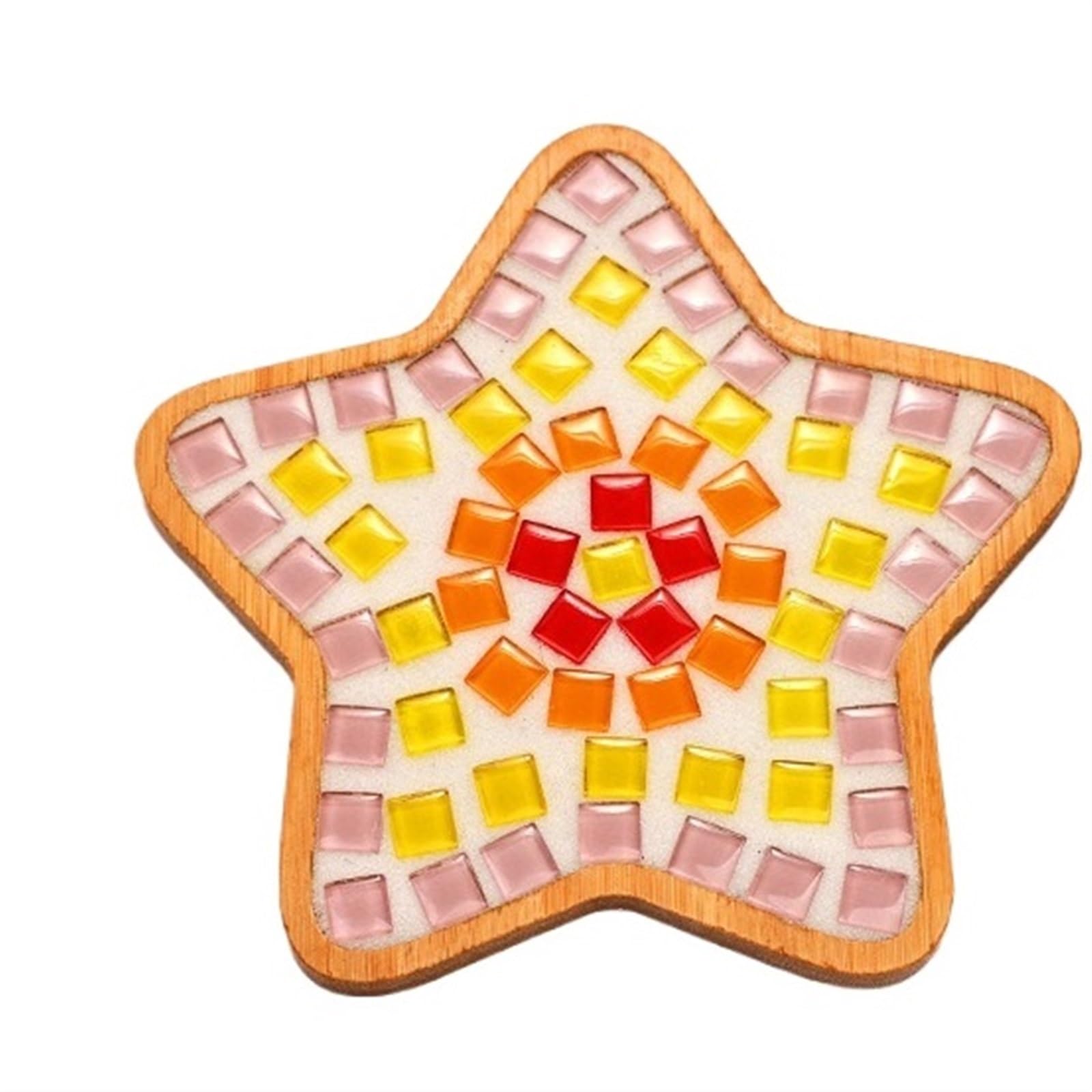 MTADSBKFP Mixed Colour Stained Glass Mosaic Tiles, Ceramics Multicolor Mosaic Tiles DIY Kit with Tools(Star15x15proy)