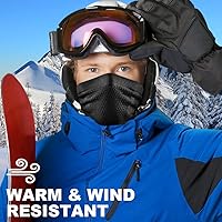 Vista 4 de WTACTFUL Calentador de Cuello de Invierno Polaina a Prueba de Viento Máscara Facial Pasamontañas Bandana para Esquí Snowboard