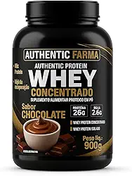 Whey Concentrado Sabor Chocolate, Proteína 26g, BCAA 2,6g, Peso líq. 900g