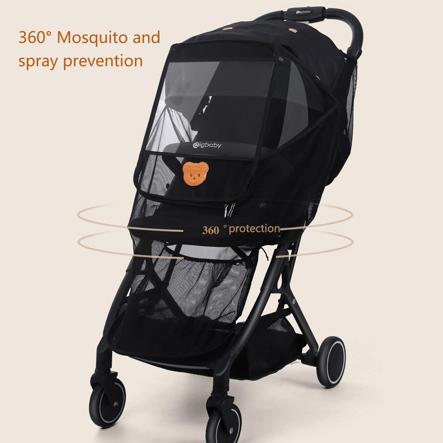 Portable Net for Stroller Baby Stroller Sun-Shade Stroller Net Full-Cover Stroller Cover